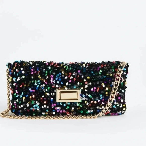 Sequined Shoulder Bag - Picture 1 of 7